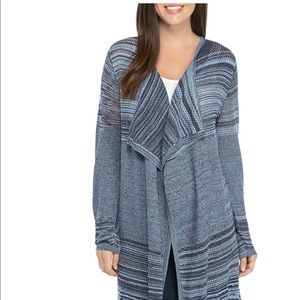 Long sleeve marled mesh cardigan